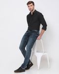 Blue Black Super Slim Fit Denim Deluxe Stretch Jeans
