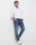 Dark Indigo Blue Super Slim Fit Originals Stretch Jeans