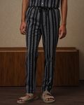 Black Relaxed Fit Drawstring Pants