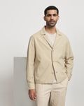 Beige Cotton Linen Overshirt