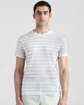 Sage Slub Stripe Slim Fit T-Shirt