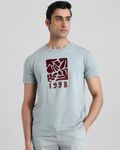 Light Green Graphic Slim Fit T-Shirt