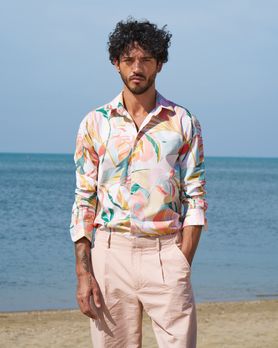 Multi Digital Print Slim Fit Casual Shirt