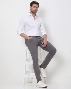Grey Super Slim Fit Superstretch Coloured Jeans