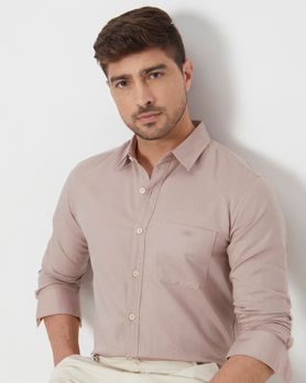 Stone Cotton Linen Slim Fit Casual Shirt