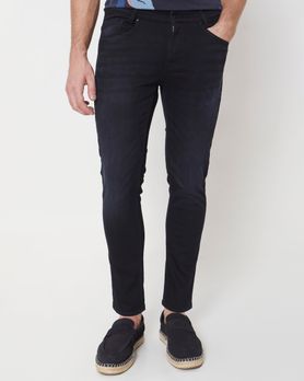 Black Ankle Length Denim Deluxe Stretch Jeans