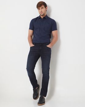 Blue Black Super Slim Fit Denim Deluxe Stretch Jeans