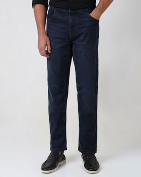 Blue Black Narrow Fit Denim Deluxe Stretch Jeans