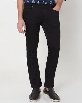 Jet Black Super Slim Fit Denim Deluxe Stretch Jeans
