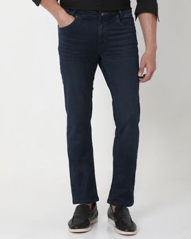 Deep Indigo Blue Super Slim Fit Denim Deluxe Stretch Jeans
