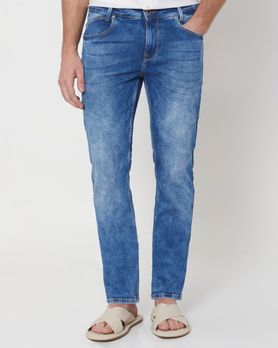 Mid Blue Narrow Fit Originals Stretch Jeans