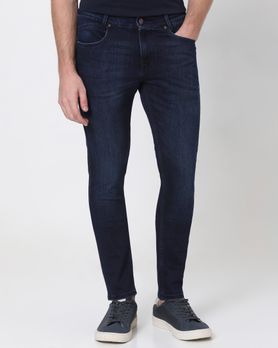 Deep Indigo Blue Skinny Fit Originals Stretch Jeans