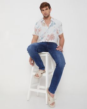 Dark Indigo Blue Narrow Fit Originals Stretch Jeans