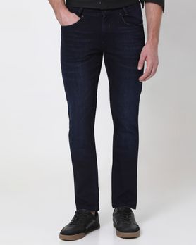 Deep Indigo Blue Super Slim Fit Originals Stretch Jeans