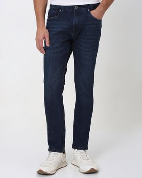 Dark Indigo Blue Skinny Fit Originals Stretch Jeans