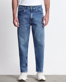 Mid Blue Relaxed Ankle Fit Originals Jeans