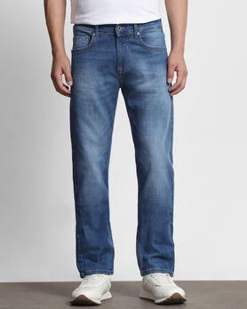 Mid Blue Relaxed Straight Fit Originals Jeans