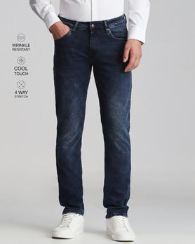 Blue Black Super Slim Fit Flyweight Jeans