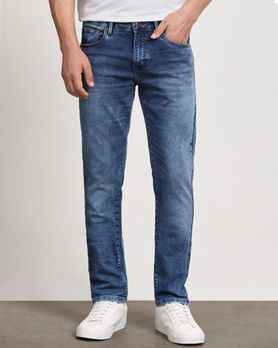 Mid Blue Super Slim Fit Denim Deluxe Jeans