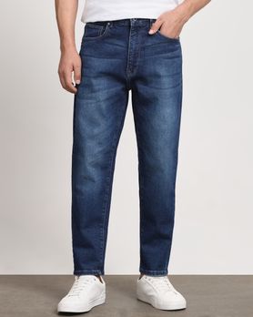 Dark Indigo Blue Loose Ankle Fit Originals Jeans