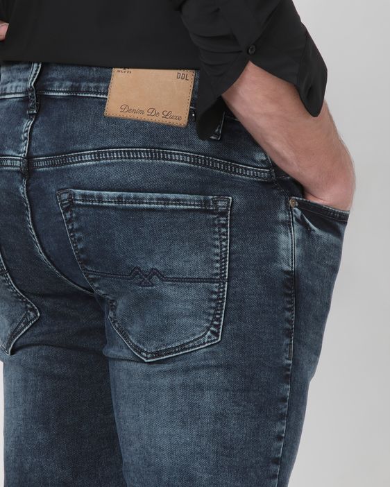 Blue Black Super Slim Fit Denim Deluxe Stretch Jeans