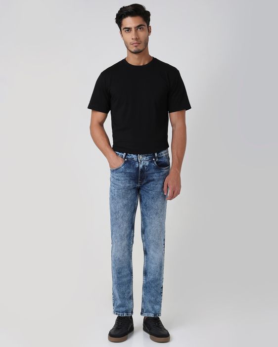 Mid Blue Super Slim Fit Denim Deluxe Stretch Jeans