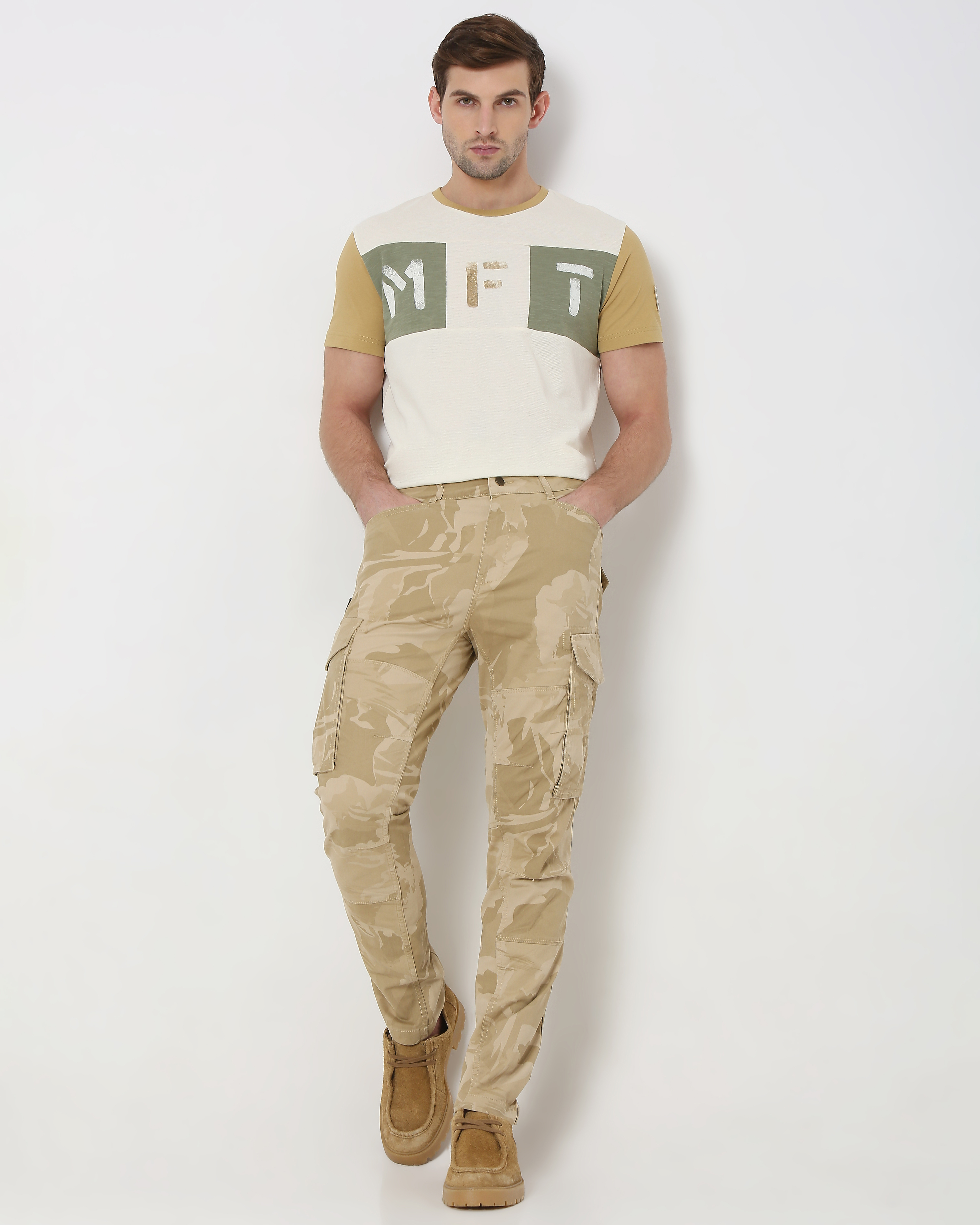Khaki Slim Fit Cargo