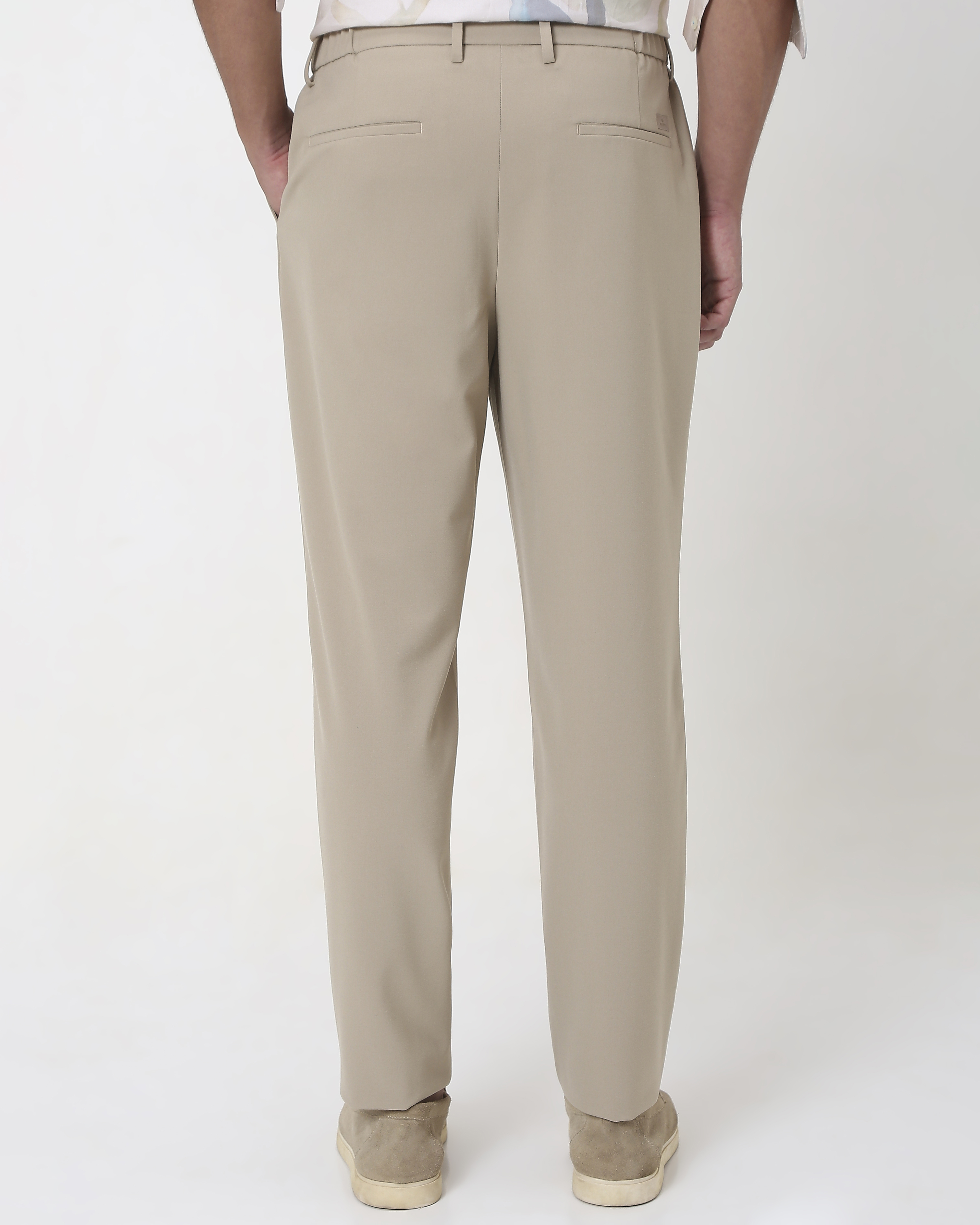 Tapered pleated trousers shop