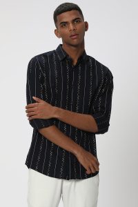 Printed Striped Shirt