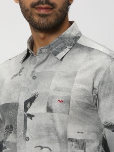 Grey Printed Shirt